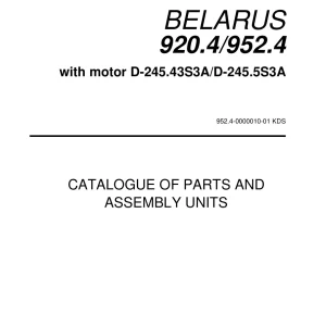 Belarus 920.4 952.4 2009 Parts Manual
