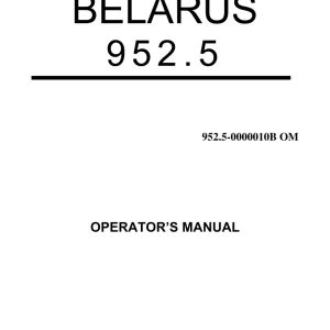 Belarus 952.5 Operators Manual
