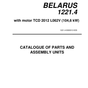 Belarus Mtz 1221.4 Deutz Parts Manual