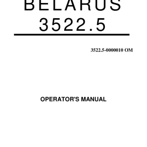 Belarus Mtz 3522.5 Operators Manual