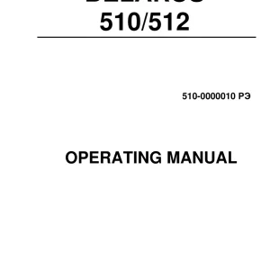 Belarus Mtz 510 512 Operators Manual