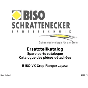 Biso Vx Highline Für Cnh & Holland Parts Manual