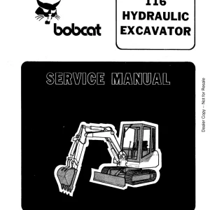 Bobcat 116 Sms Sm 4 87 Service Manual