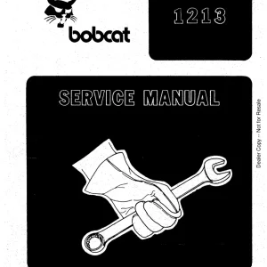 Bobcat 1213 Sms Sm 6 85 Service Manual