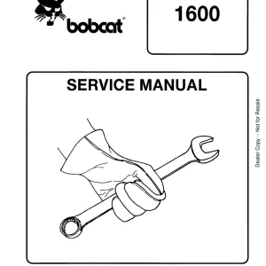 Bobcat 1600 Sms Sm 8 87 Service Manual