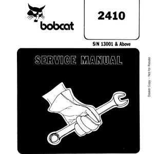 Bobcat 2410 Sms Sm 3 93 Service Manual
