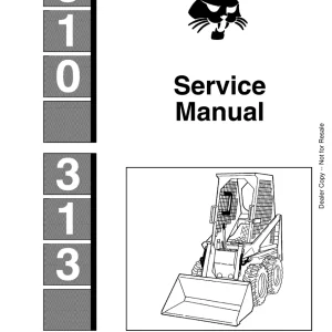 Bobcat 310 313 Sms Sm 12 82 Service Manual