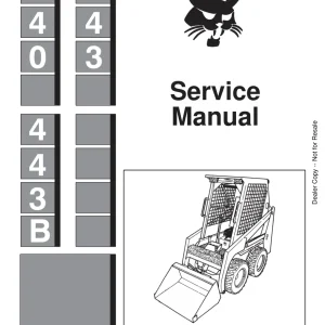Bobcat 440 443 443B Sms Sm 11 95 Service Manual