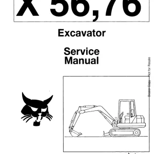 Bobcat 56 76 Sms Sm 1 87 Service Manual