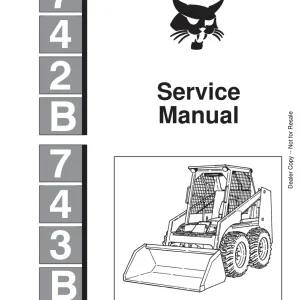 Bobcat 742B 743B Sms Sm 7 92 Service Manual