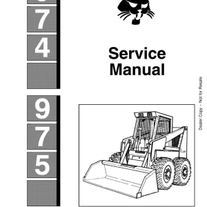 Bobcat 974 975 Sms Sm 11 85 Service Manual
