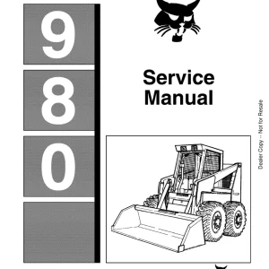 Bobcat 980 Sms Sm 2 87 Service Manual