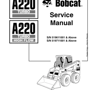 Bobcat A220 Sms Sm 7 10 Service Manual