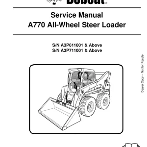Bobcat A770 Sms Sm 1 11 Service Manual