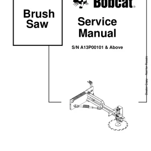 Bobcat Brushsaw Sms Sm 1 07 Service Manual