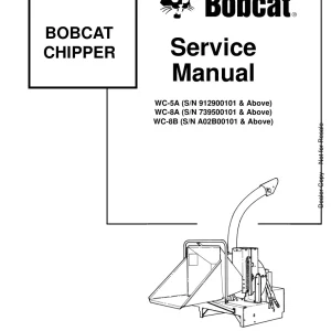 Bobcat Chipper Sms Sm 8 07 Service Manual