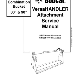 Bobcat Combo Sms Sm 4 07 Service Manual