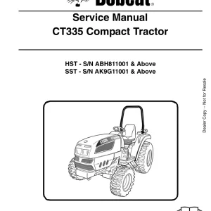 Bobcat Ct335 Sms Sm 12 09 Service Manual
