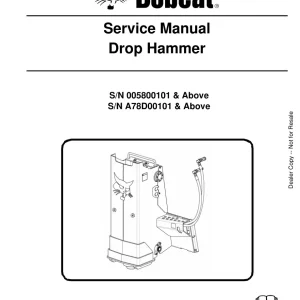 Bobcat Drop Hammer Sms Sm 12 08 Service Manual