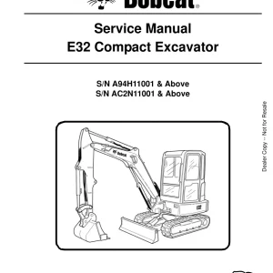 Bobcat E32 Sms Sm 2 11 Service Manual
