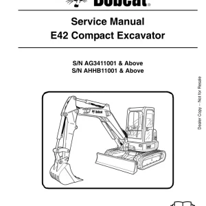 Bobcat E42 Sms Sm 8 10 Service Manual