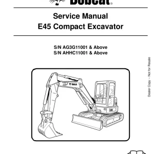 Bobcat E45 Sms Sm 9 10 Service Manual