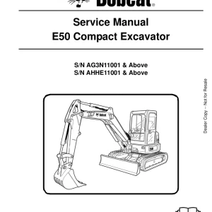 Bobcat E50 Sms Sm 10 10 Service Manual