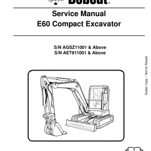Bobcat E60 Sms Sm 10 09 Service Manual