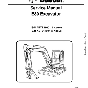 Bobcat E80 Sms Sm 2 11 Service Manual