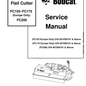 Bobcat Flail Sms Sm 11 08 Service Manual