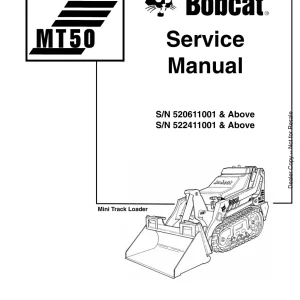 Bobcat Mt50 Sms Sm 3 06 Service Manual