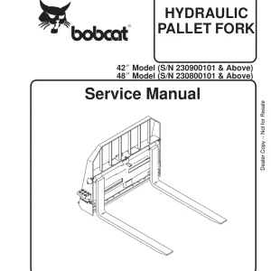 Bobcat Pallet Sms Sm 10 99 Service Manual