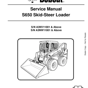 Bobcat S650 Sms Sm 10 10 Service Manual