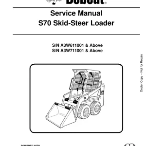 Bobcat S70 Sms Sm 2 09 Service Manual