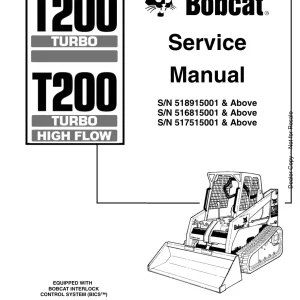 Bobcat T200 Sms Sm 7 10 Service Manual