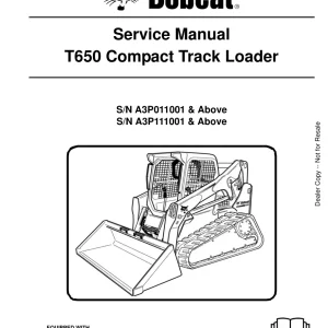 Bobcat T650 Sms Sm 12 10 Service Manual