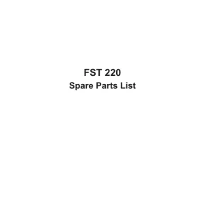 Bogballe Fst220 Parts Manual