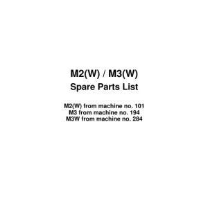 Bogballe M2 M3 Parts Manual