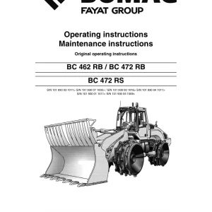 Bomag Bc462 Bc472 Rb Rs Landfill 2013 Operators Manual