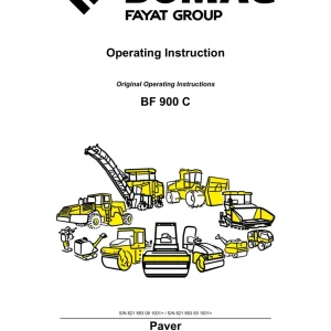 Bomag Bf900C 2015 Operators Manual