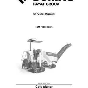 Bomag Bm1000 35 2016 Service Manual