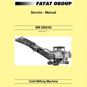 Bomag Bm2000 60 2010 Service Manual