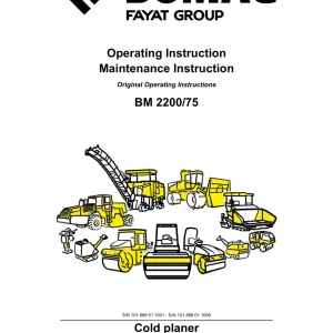 Bomag Bm2200 75 2018 Operators Manual