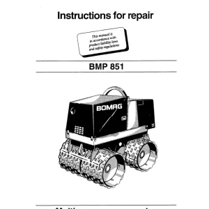 Bomag Bmp851 1999 Service Manual