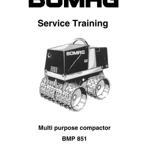 Bomag Bmp851 2001 Service Manual