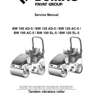 Bomag Bw100 120 Ad5 Ac5 Sl5 Service Manual