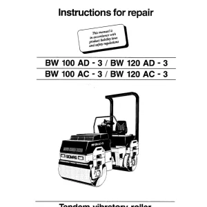 Bomag Bw100 Bw120 Ad3 Ac3 1997 Service Manual