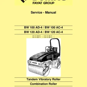 Bomag Bw100 Bw120 Ad4 Ac4 2012 Service Manual
