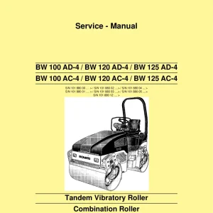 Bomag Bw100 Bw120 Bw125 Ad4 2008 Service Manual