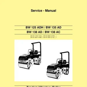 Bomag Bw125 Bw135 Bw138 Adh Ad Ac 2007 Service Manual